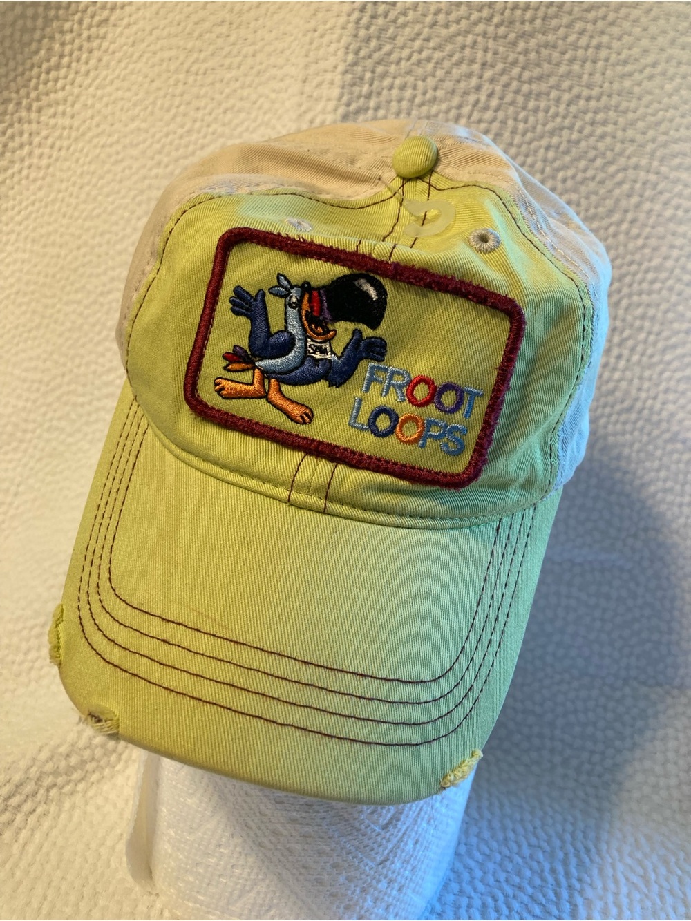 Froot Loops Toucan Logo Lime Baseball Cap